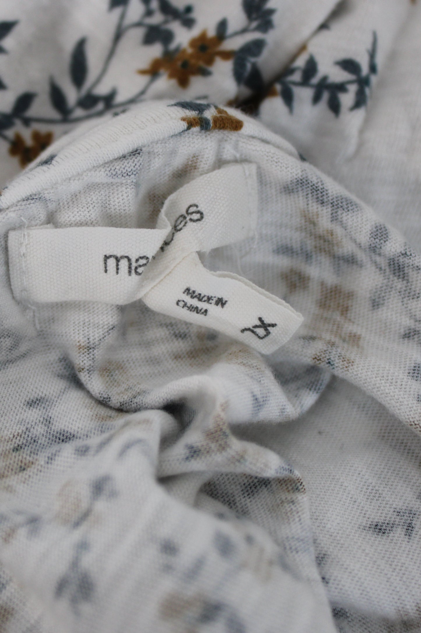 Maurices Floral Blouse, White, Women’s XXL