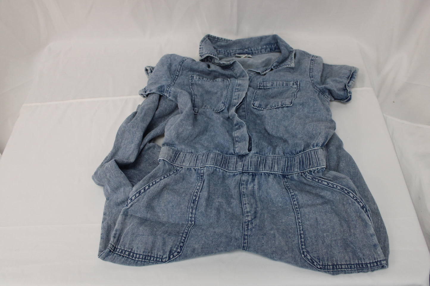 Cat & Jack Short Sleeve Denim Romper, Girls XL