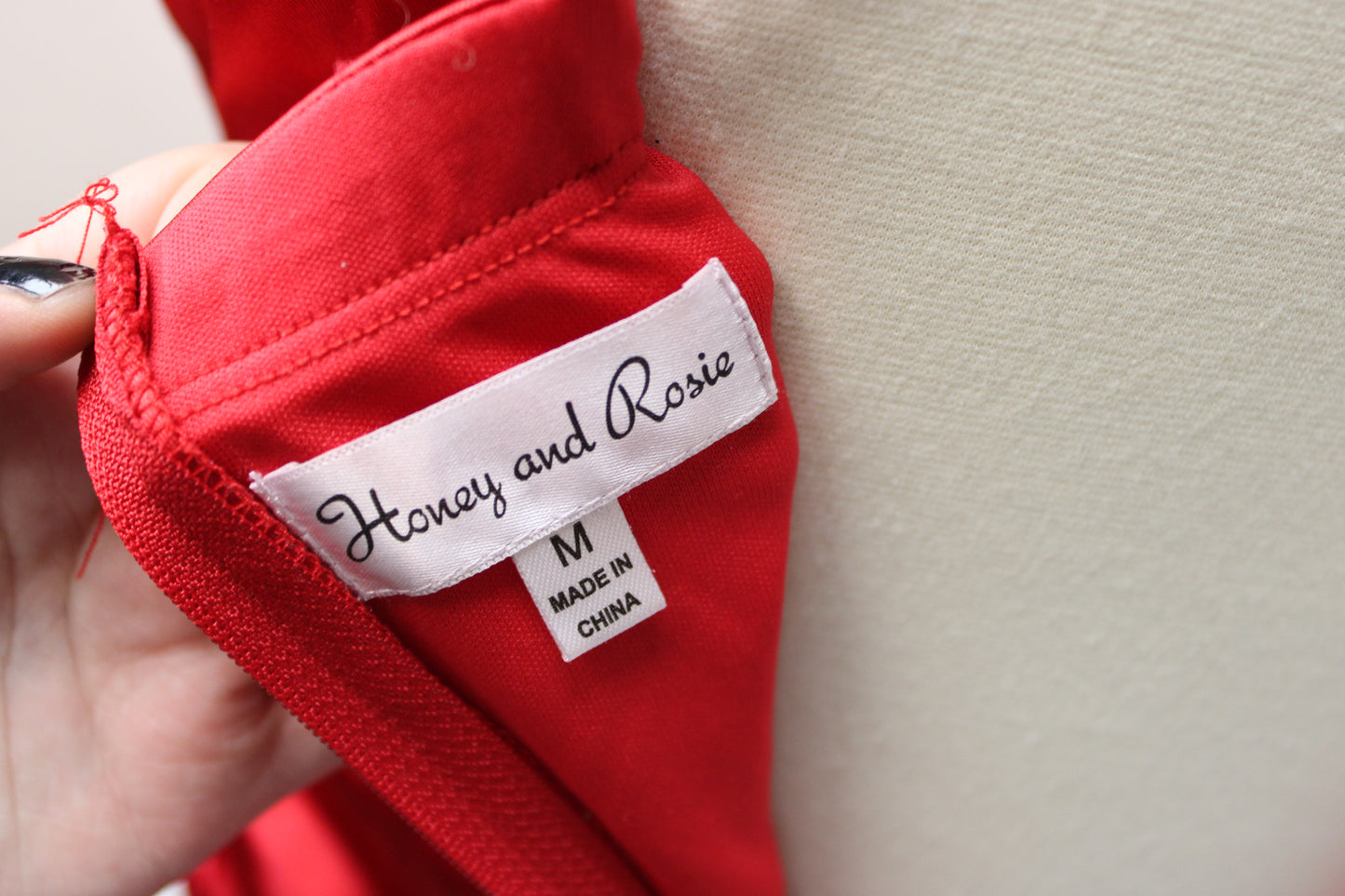 Honey & Rosie Spaghetti Strap Mini Dress, Red, Women’s M