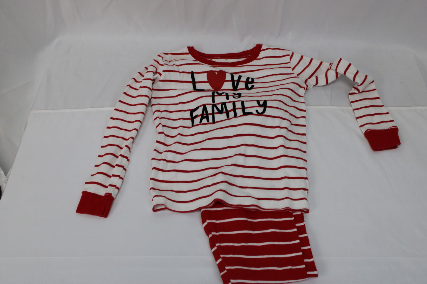 Carter’s Love My Family Striped Pajama Set, Girls M 10