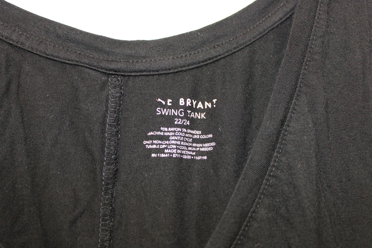 Lane Bryant Active Tank Top, Black, 22/24