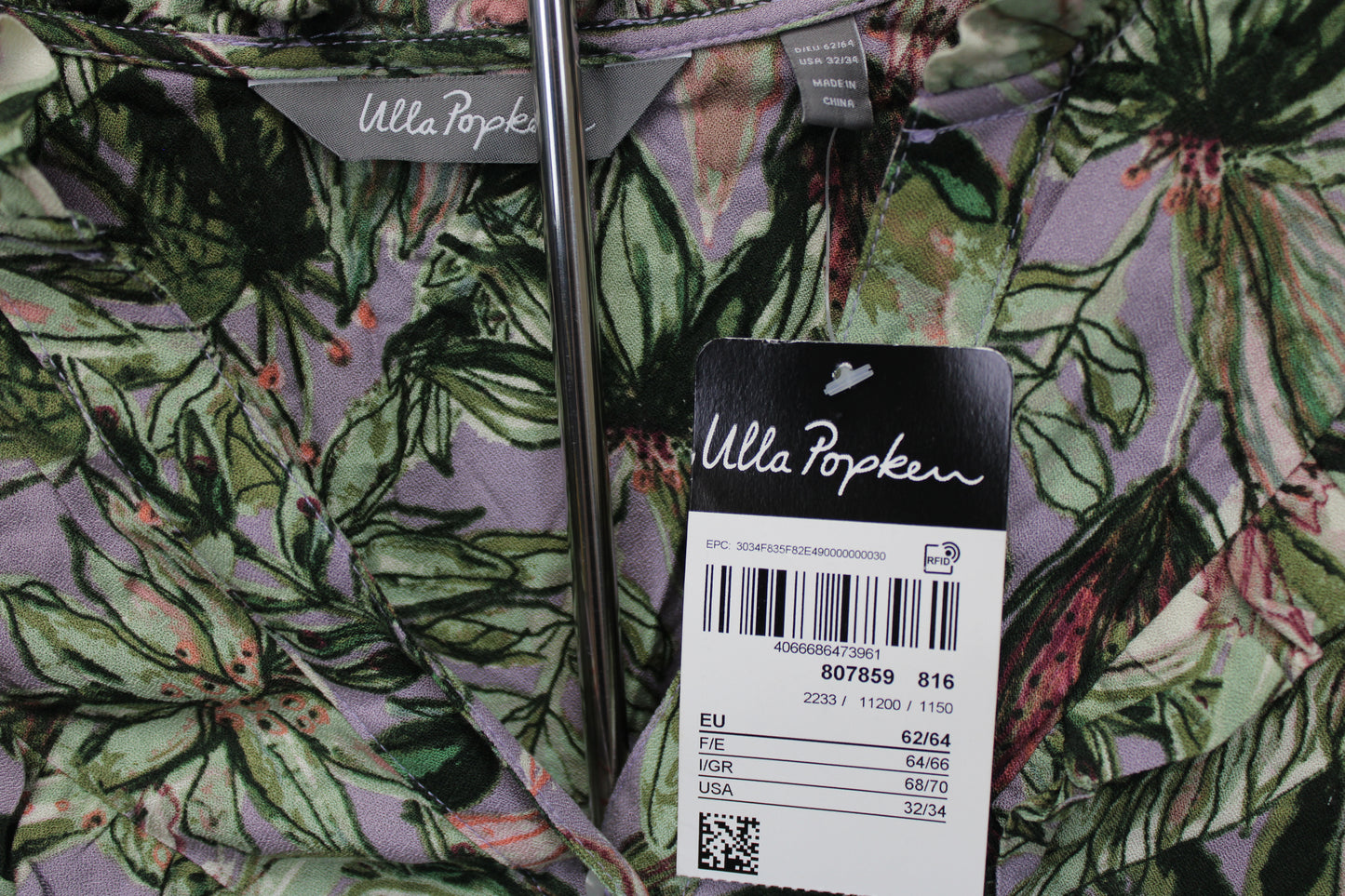 Ulla Popken Tropical Blouse, Women’s 32/34