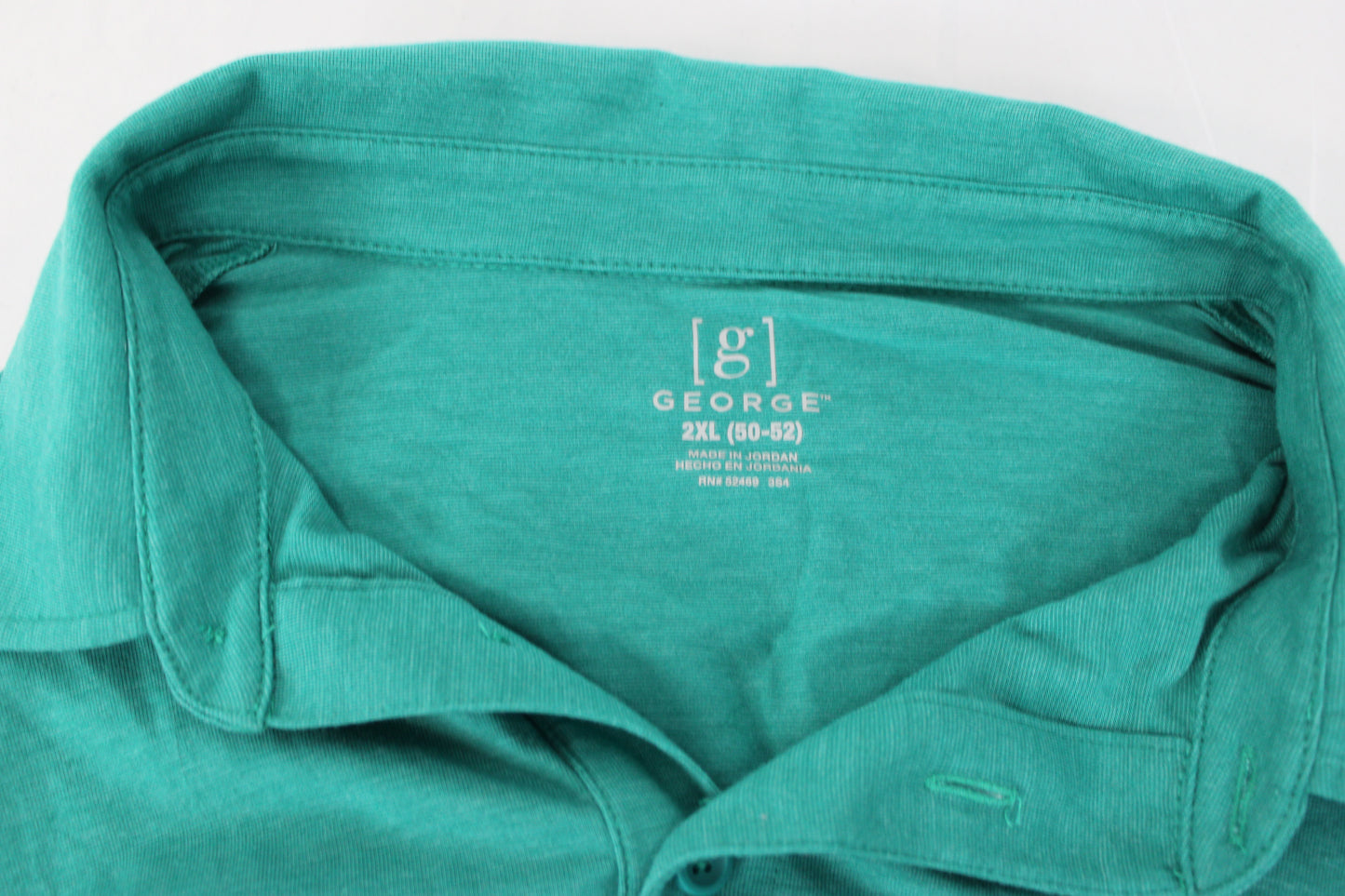 George Short Sleeve Casual Polo, Green, Men’s XXL