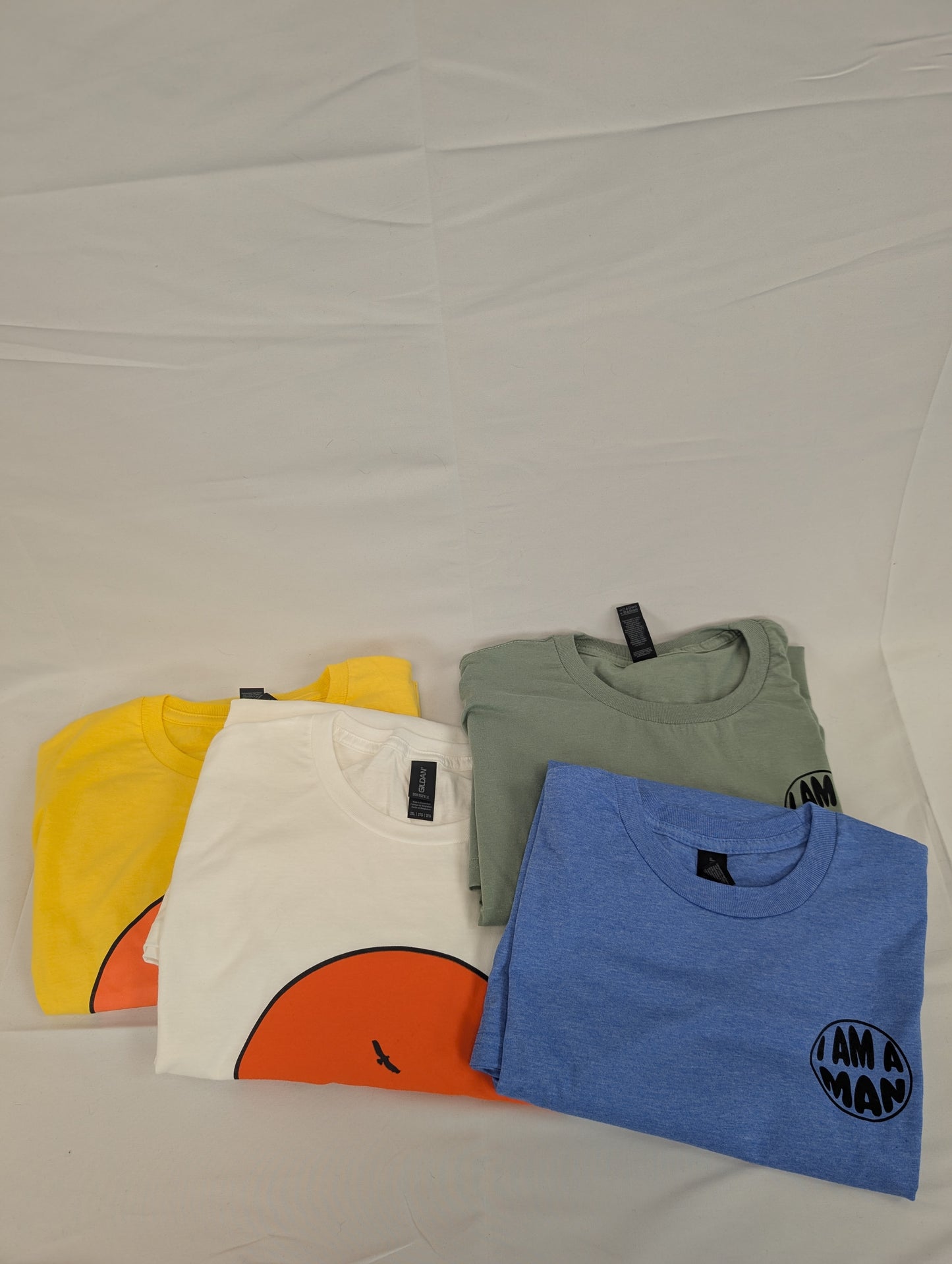 I Am Man Salute to Chief Standing Bear graphic t-shirt, blue, Youth S-XL