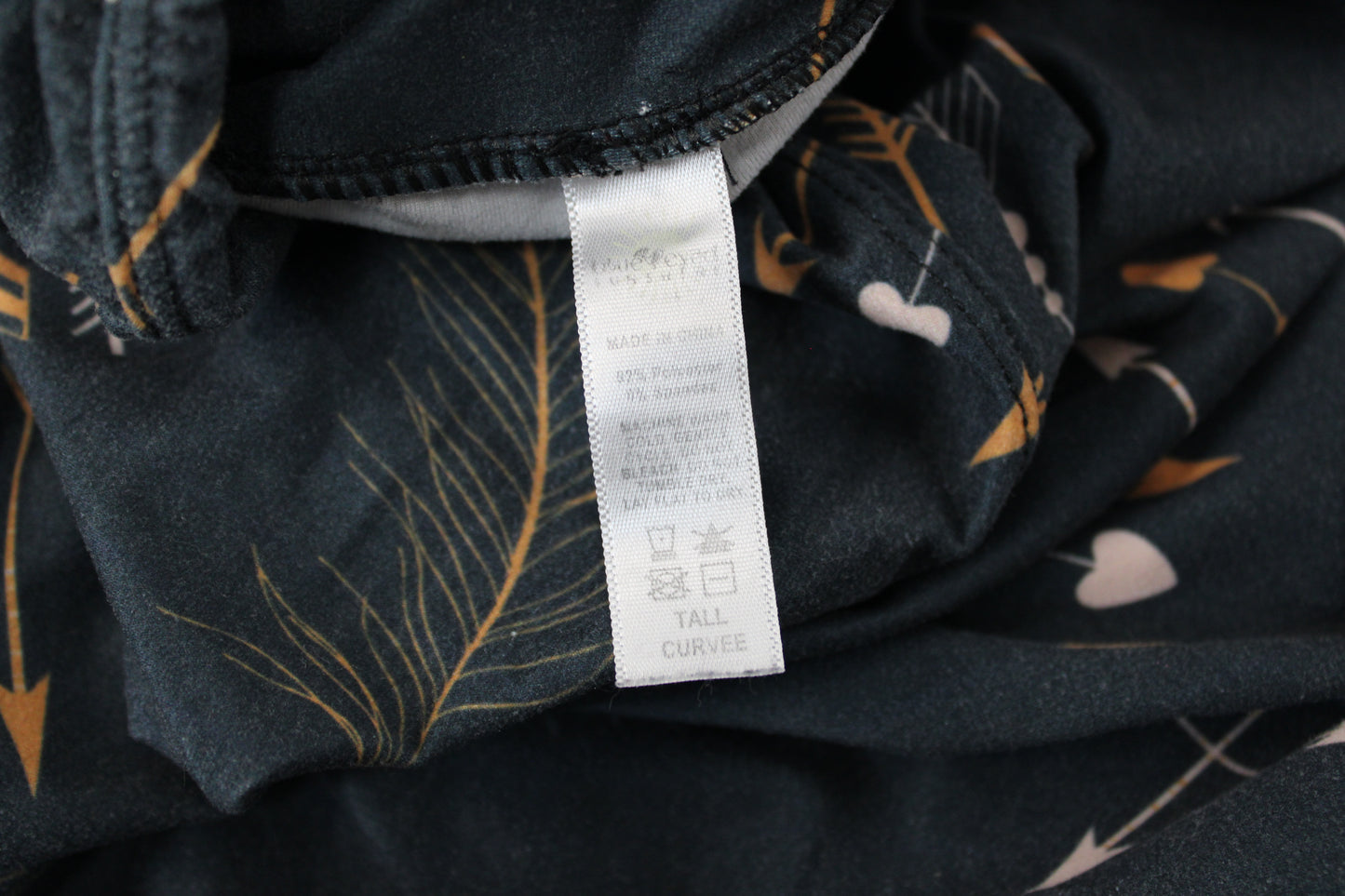 Women’s Feather&Arrow Print Leggings, Navy, L
