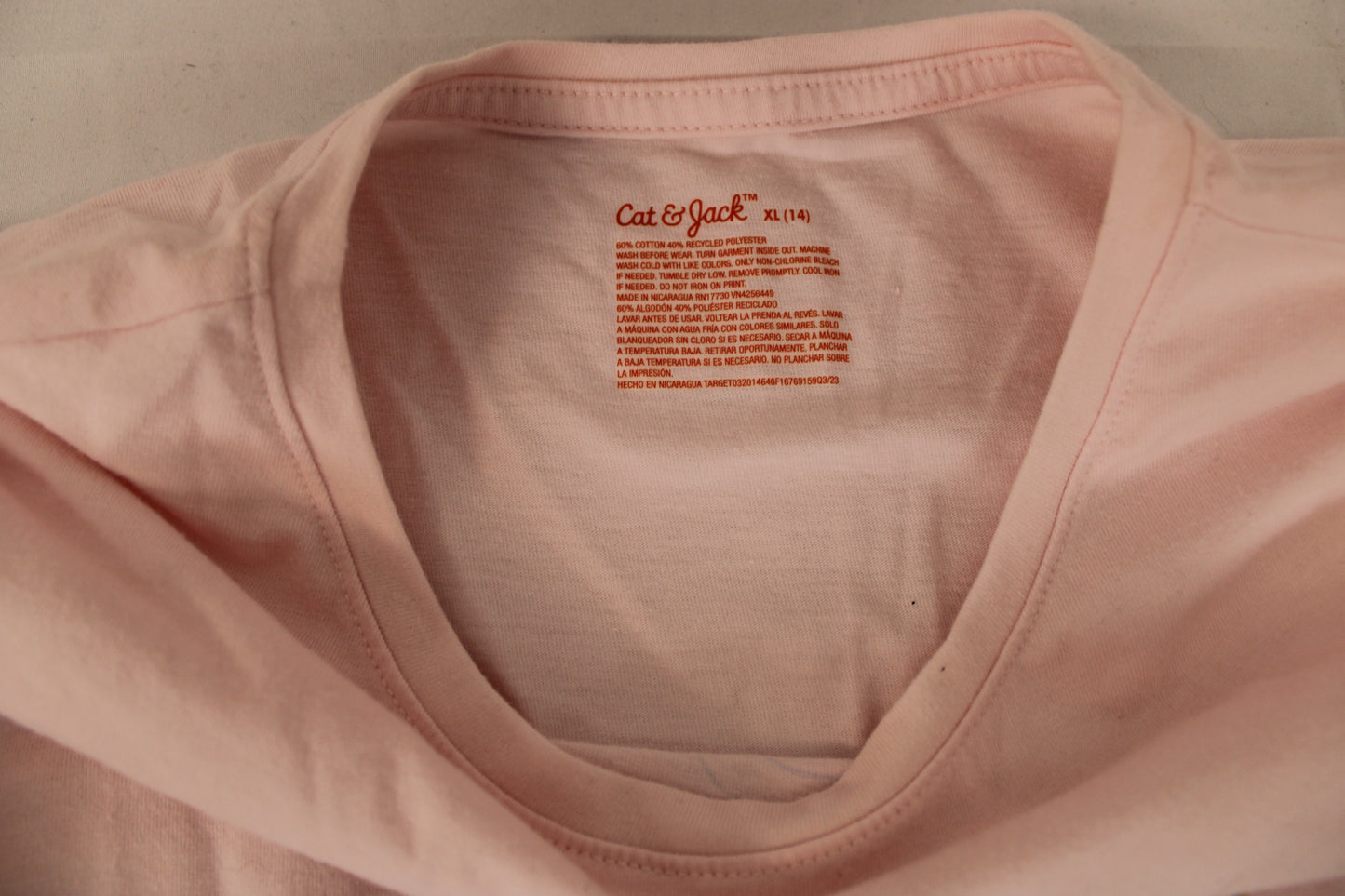 Cat & Jack Long Sleeve Unicorn T-Shirt, Pink, Youth XL