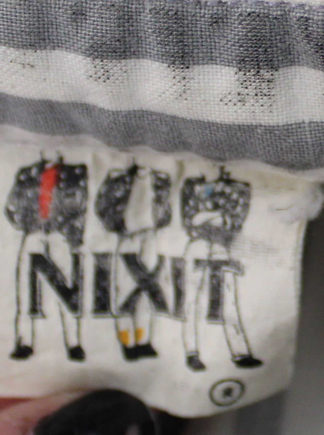 NIXIT Vintage Stripped Button Up Shirt, White/Blue, Men’s XL