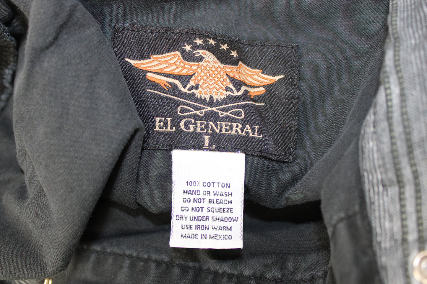 El General Striped Long Sleeve Button Up, Men’s L