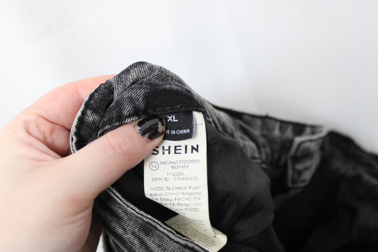 SHIEN Denim Skirt, Gray, Women’s XL