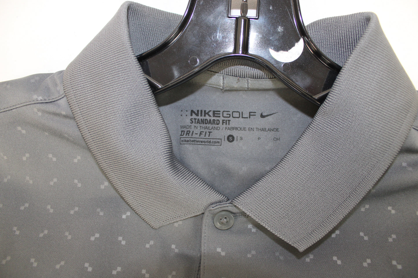 Nike Golf Standard Fit Pebble Beach Polo, Gray, Men’s S