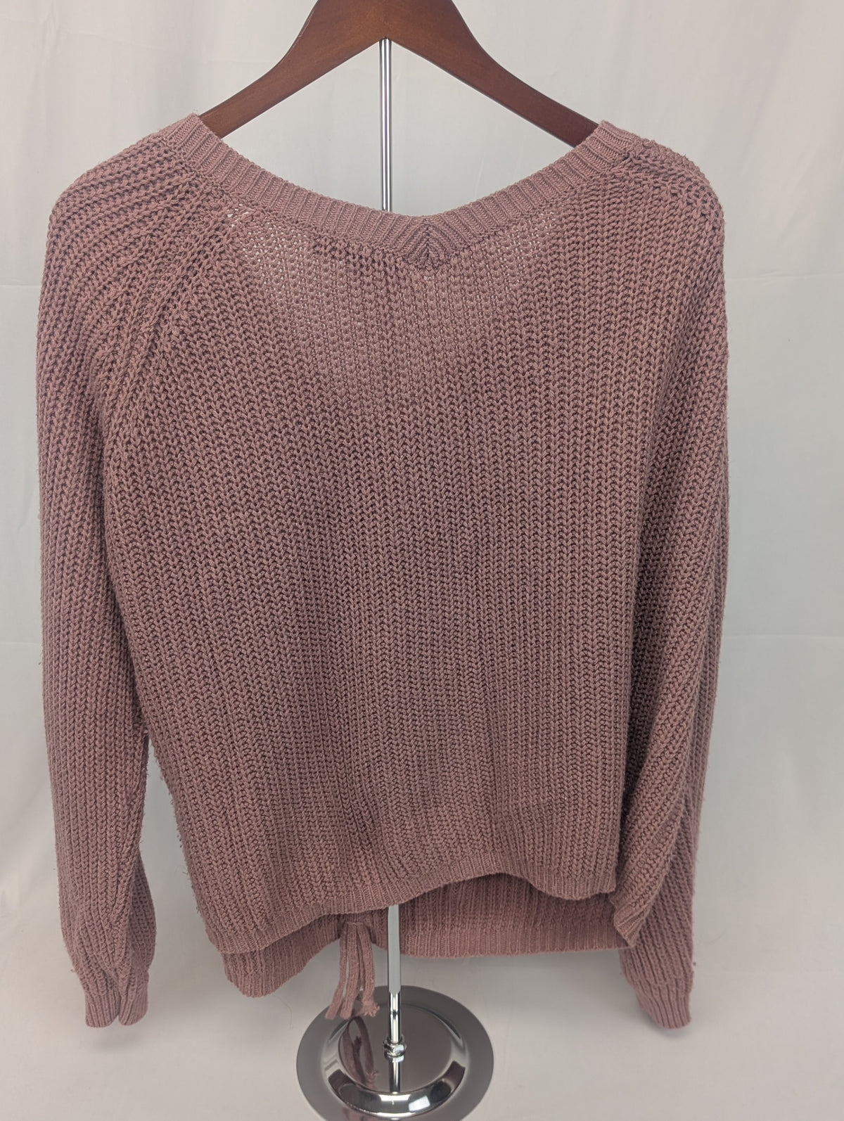 Love Tree heavy knit woven v-neck sweater, Women's XL