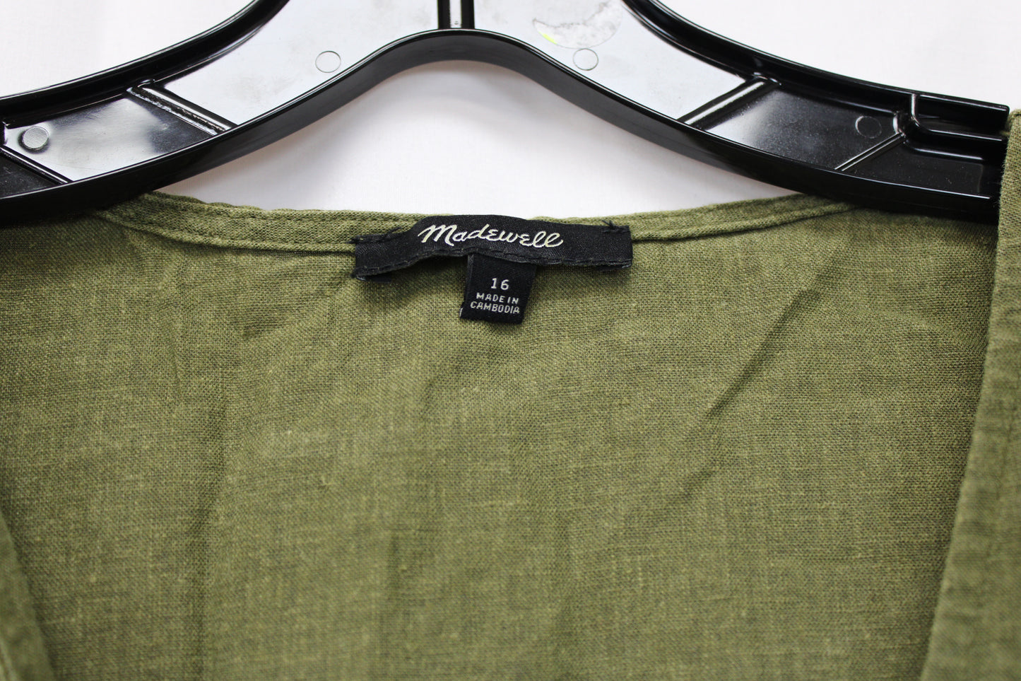 Madewell Sleeveless Button Up Blouse, Green, Women’s 16