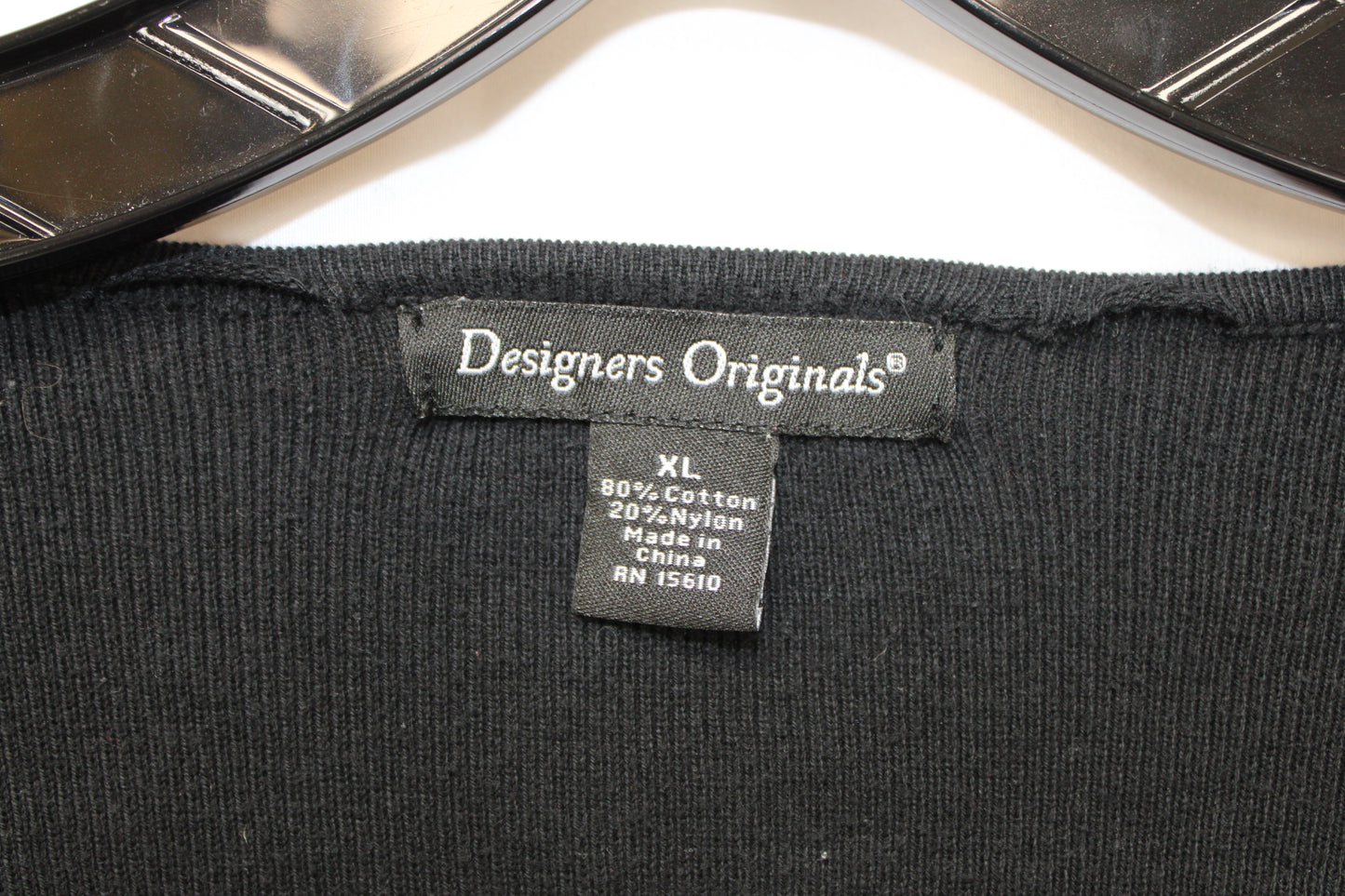 Designers Originals Long Sleeve Cardigan, Black, Women’s XL