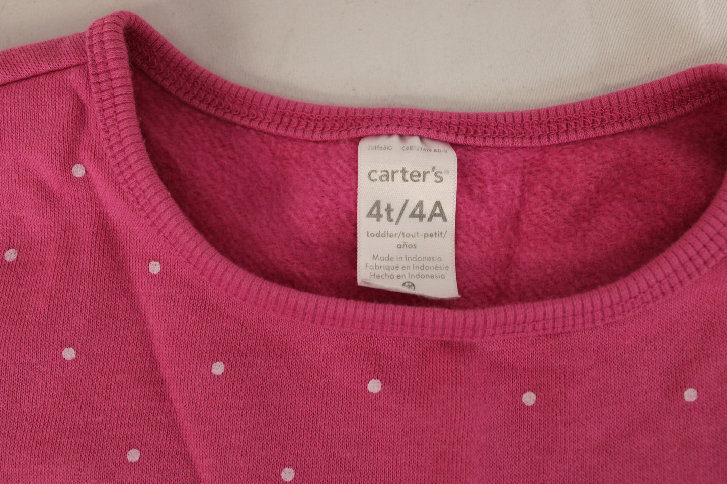 Carter’s Long Sleeve Polka Dot Dress, Pink, Girls 4T