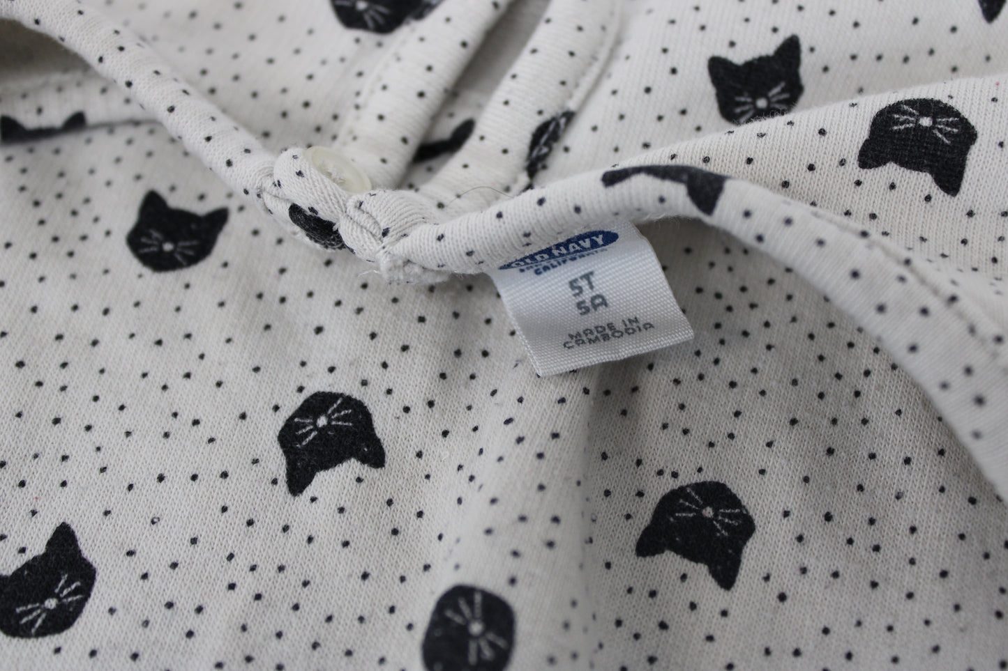 Old Navy Cat Print Dress, White, Girls 5T