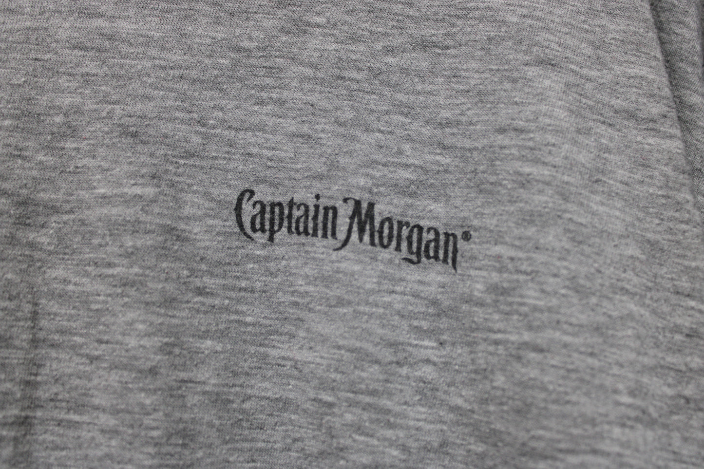 Captain Morgan Short Sleeve T-Shirt, Gray, Men’s XL
