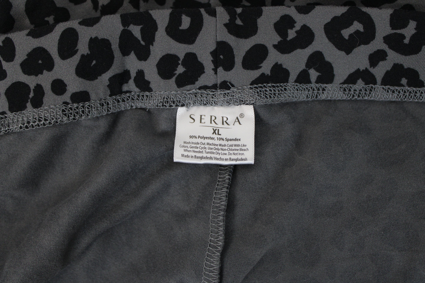 Serra Cheetah Print Leggings, Gray/Black, Women’s XL