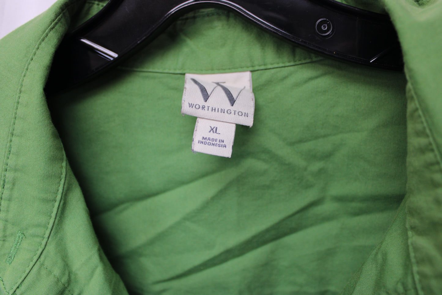 Worthington Long Sleeve Button Up Shirt, Green, Women’s XL