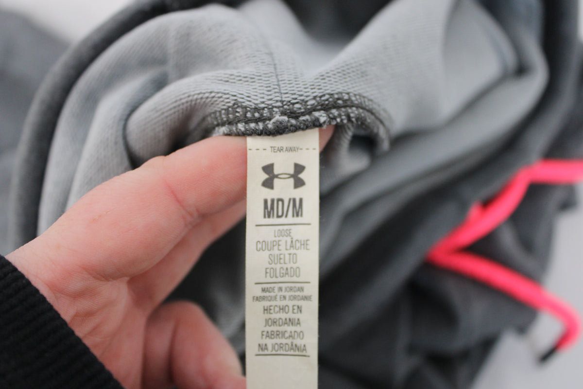 Under Armour Hoodie, Gray/Pink, Women’s M