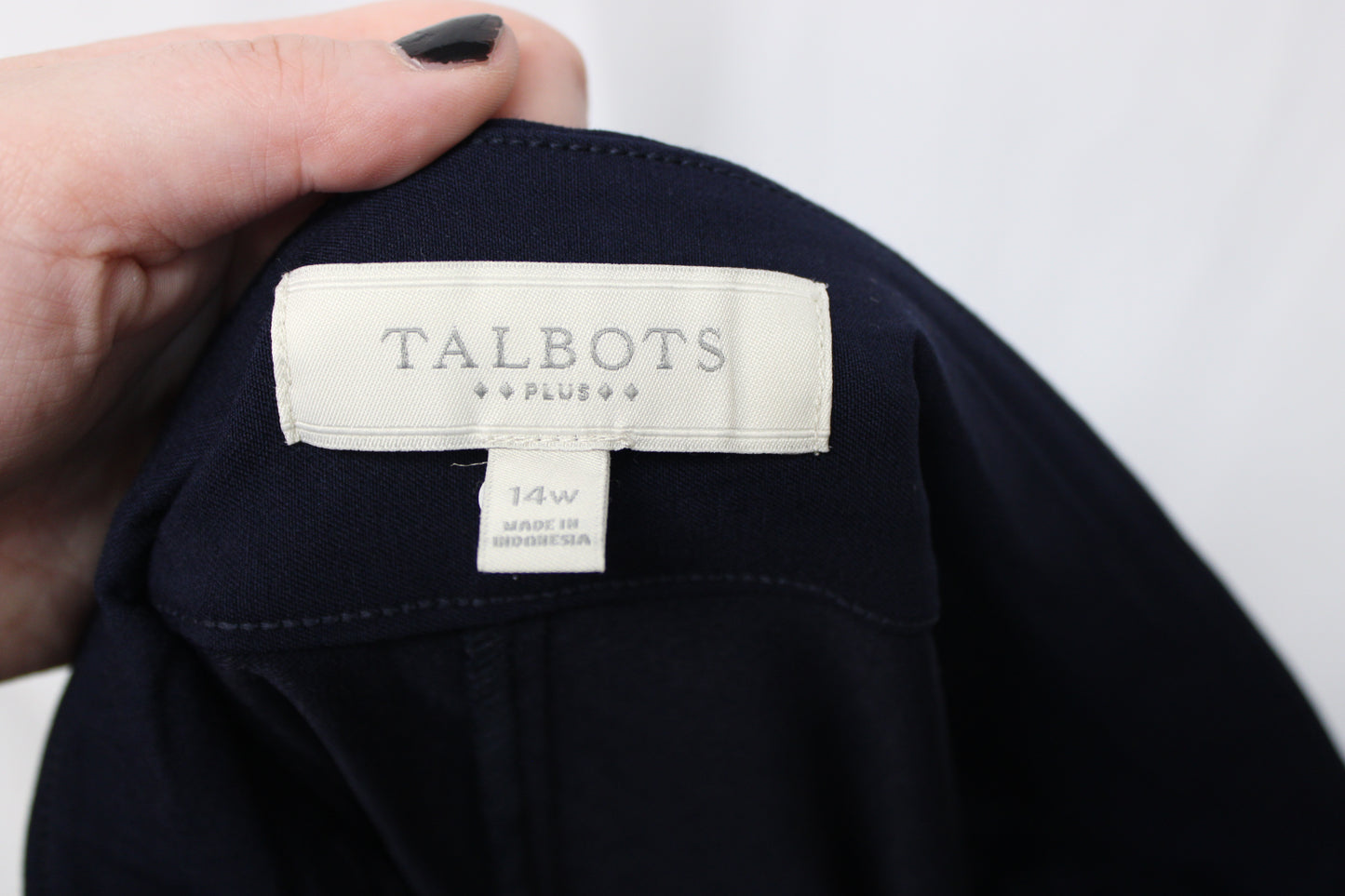 Talbots Plus Capri Pants, Navy, Women’s 14