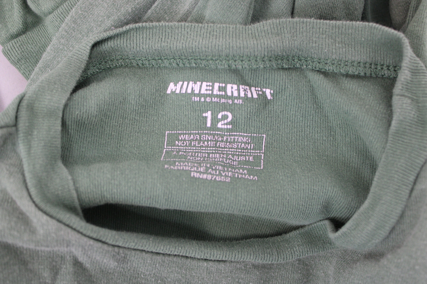 Minecraft Long Sleeve T-Shirt, Green, Youth S (12)