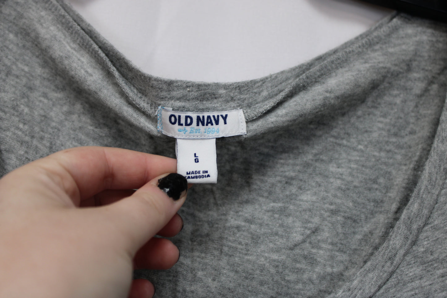 Old Navy Synched Short Sleeve Shirt, Gray, Women’s L