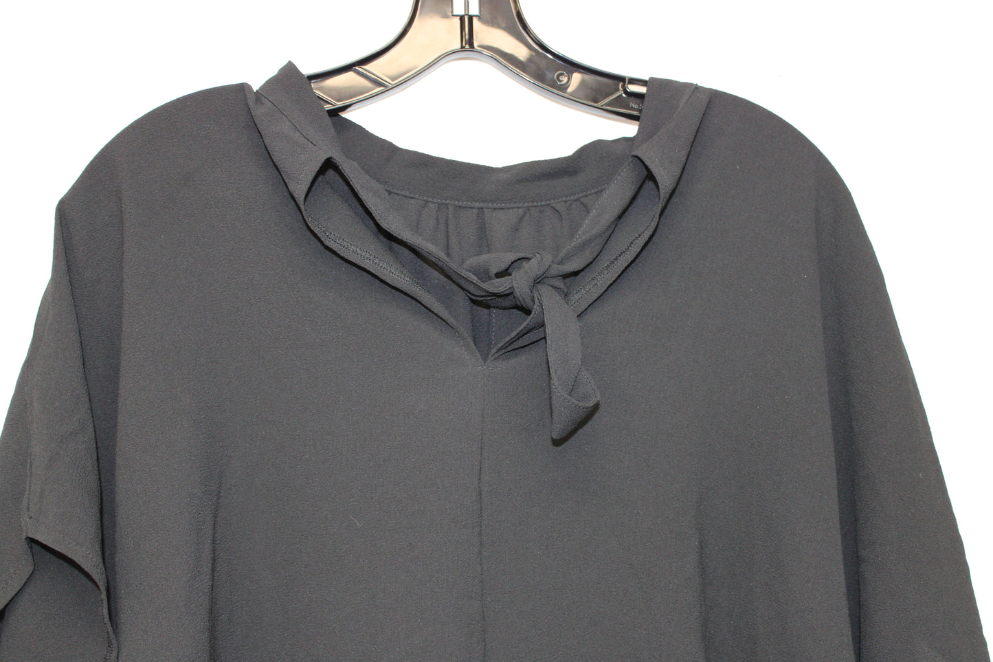 SHIEN Back Tie Blouse, Black, Women’s L