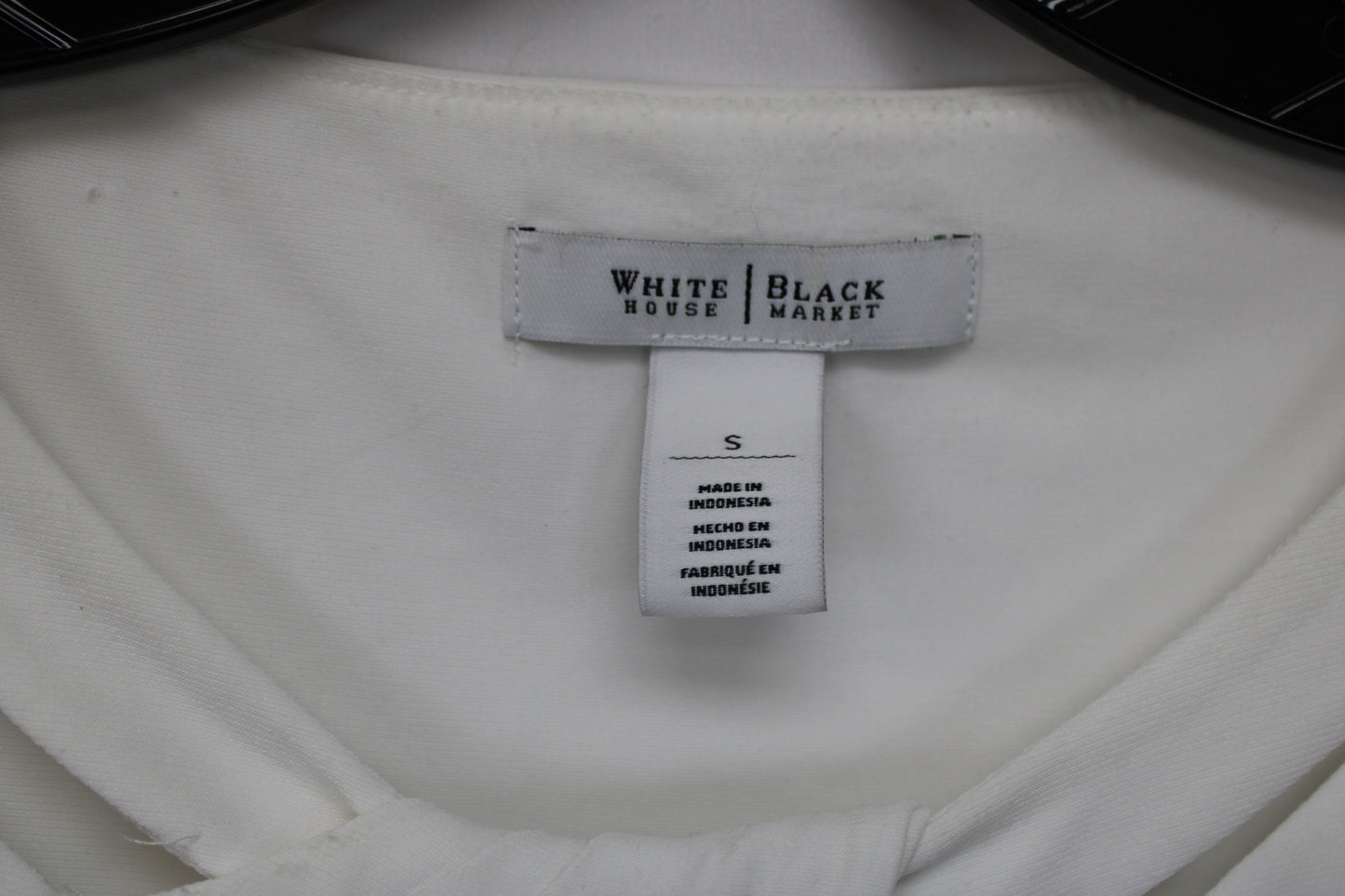 White House Black Market Short Sleeve Blouse, White, Women’s S