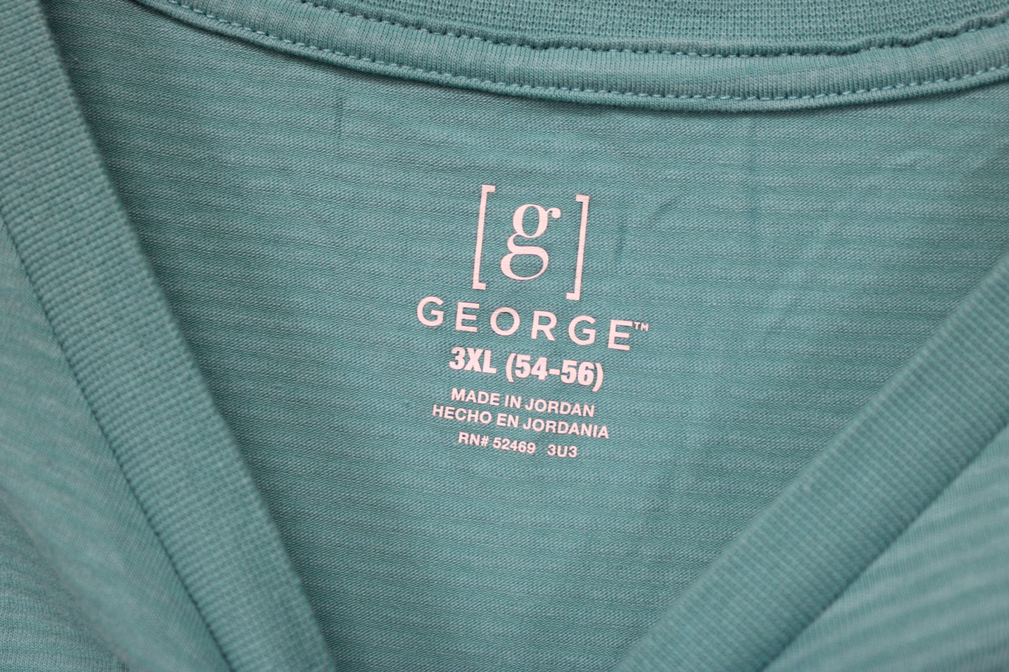 George Everyday T-Shirt, Teal, Men’s XXXL
