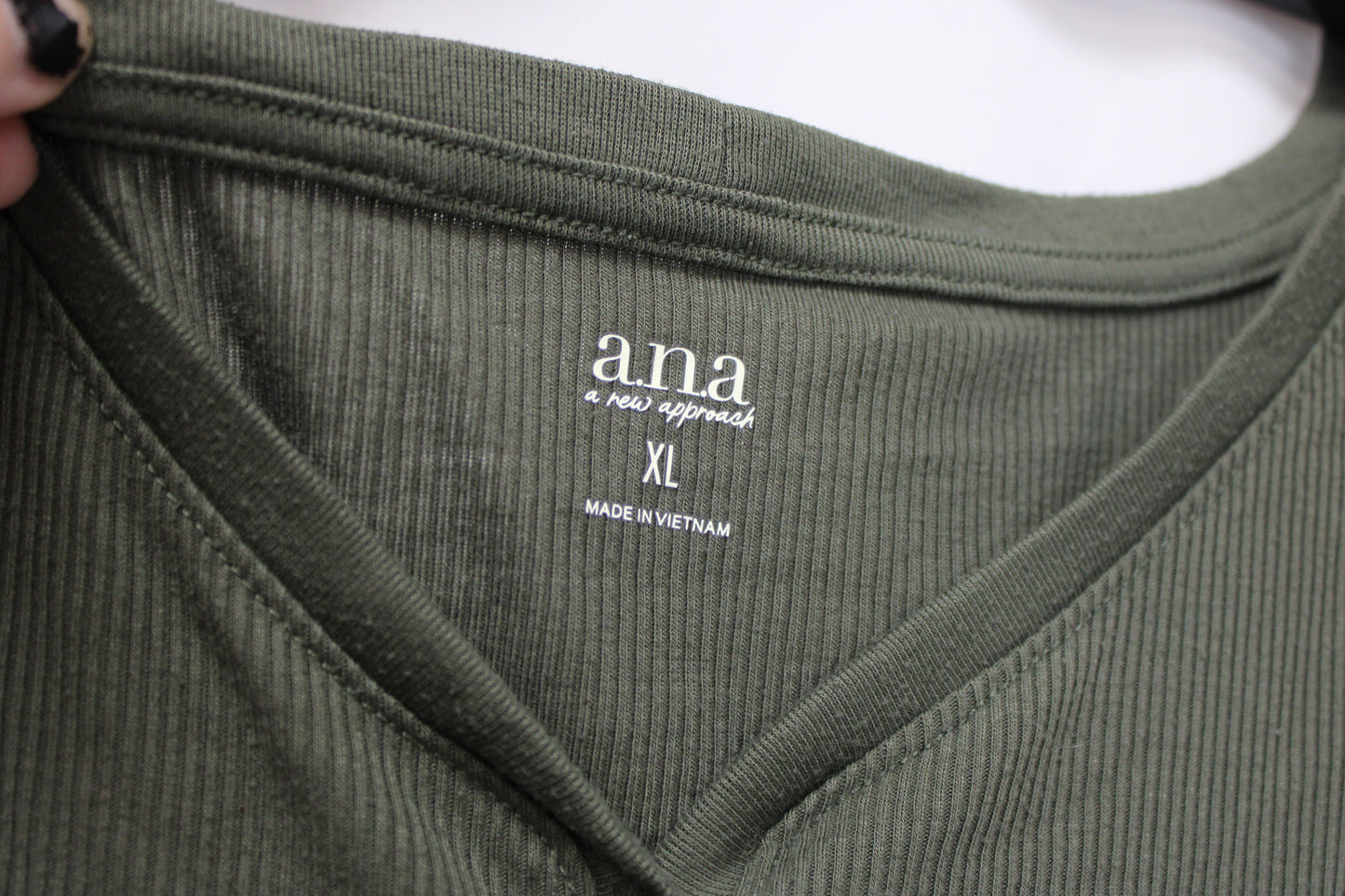 Ana a New Approach Long Sleeve Shirt, Green, Women’s XL