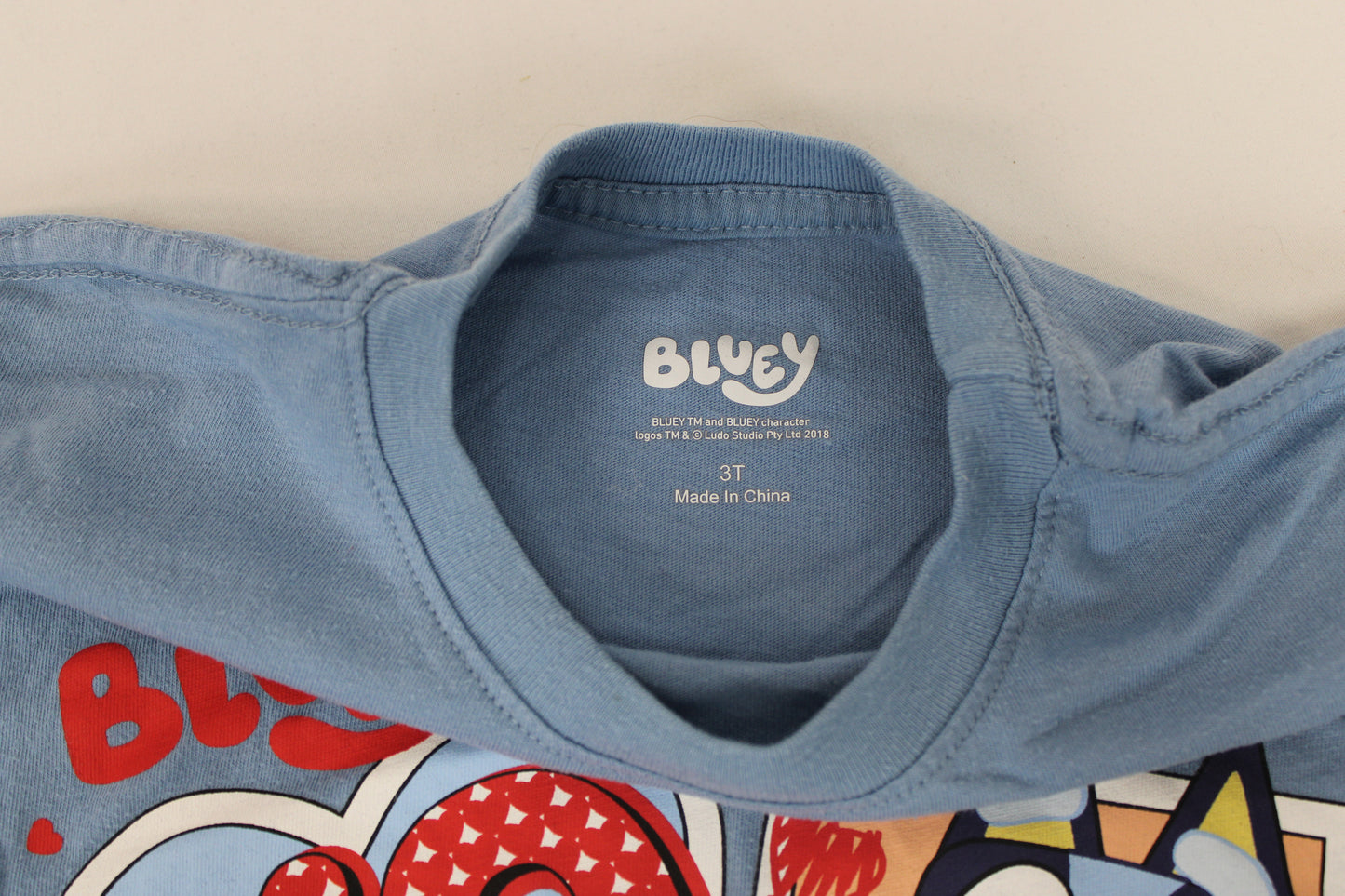 Bluey XOXO T-Shirt, Blue, Youth 3T