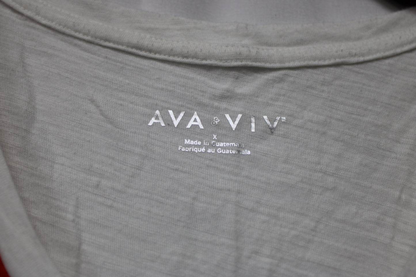 Ava & Viv Short Sleeve Short, White, Women’s XL
