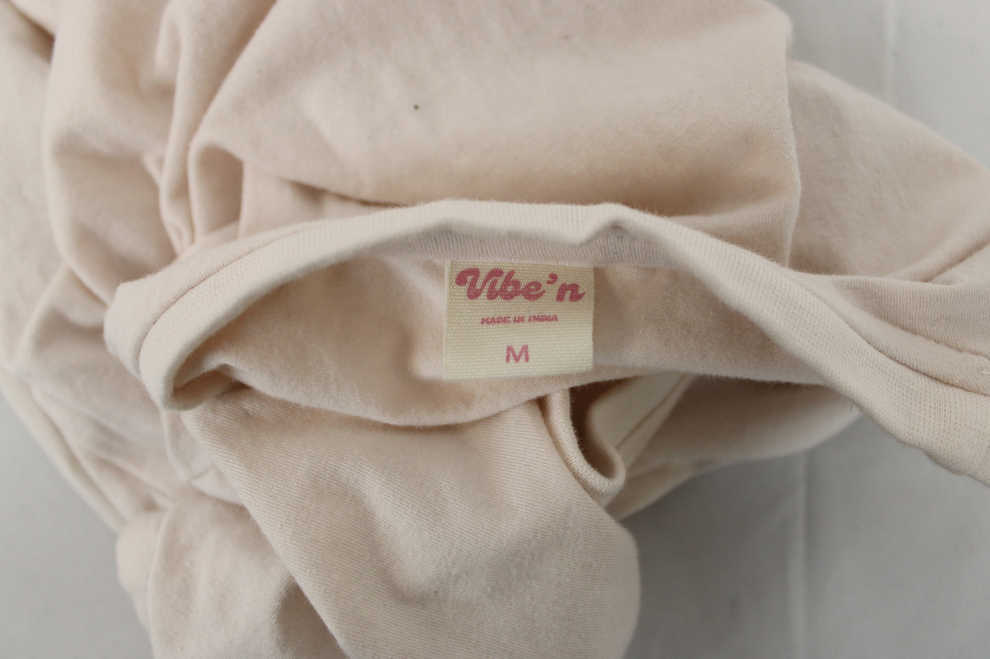 Vibe’n Love Like Jesus Short Sleeve T-Shirt, Cream, Women’s M