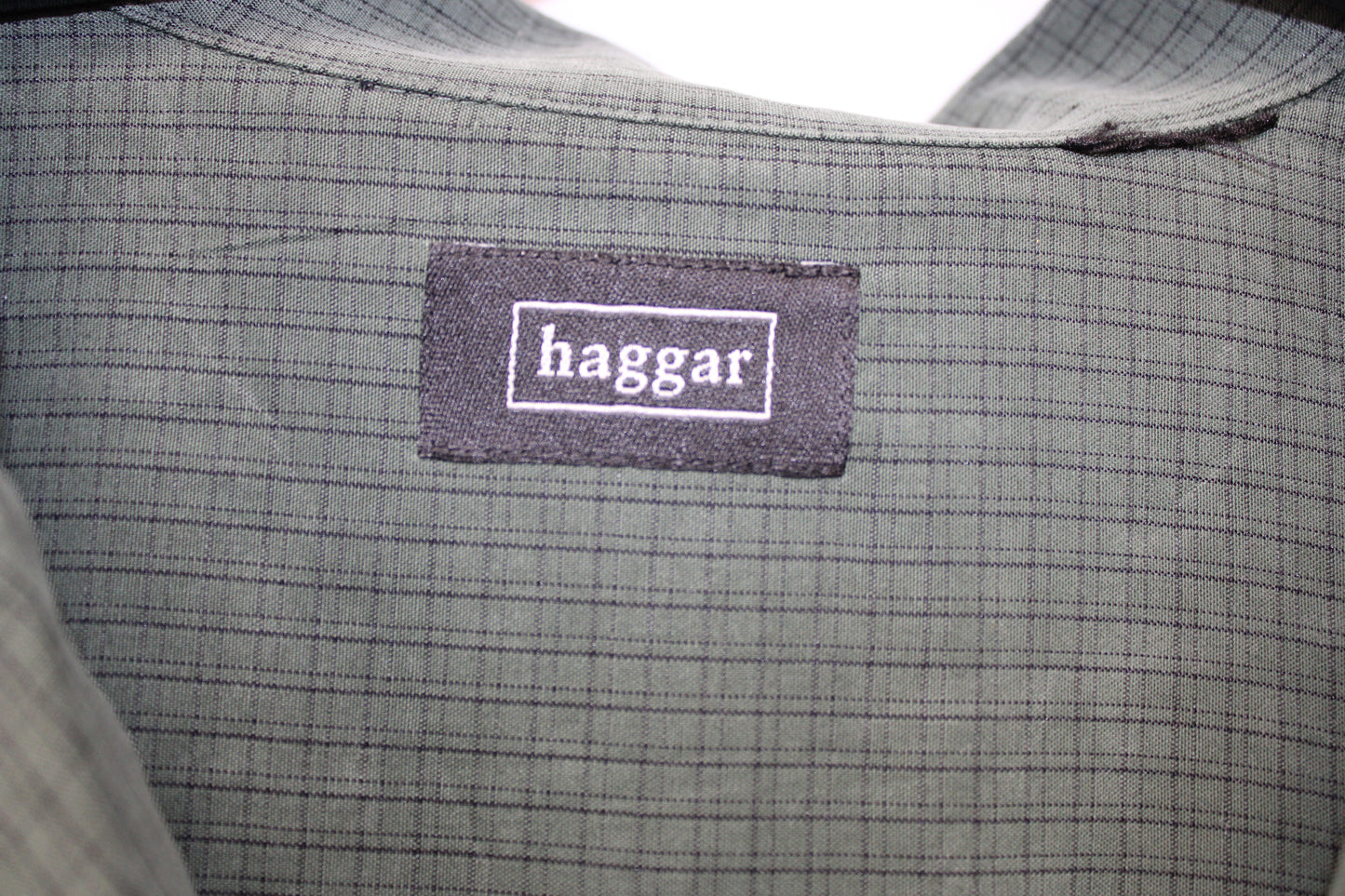 Haggar Short Sleeve Button Up Shirt, Green, Men’s XL