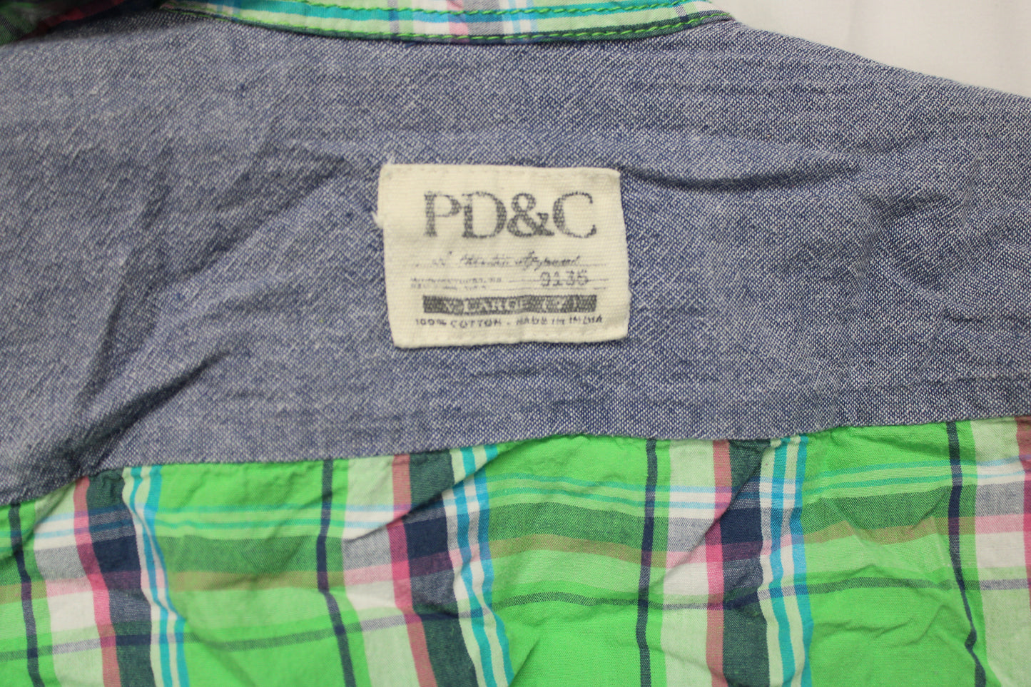 PD&C Long Sleeve Plaid Shirt, Green, Youth L