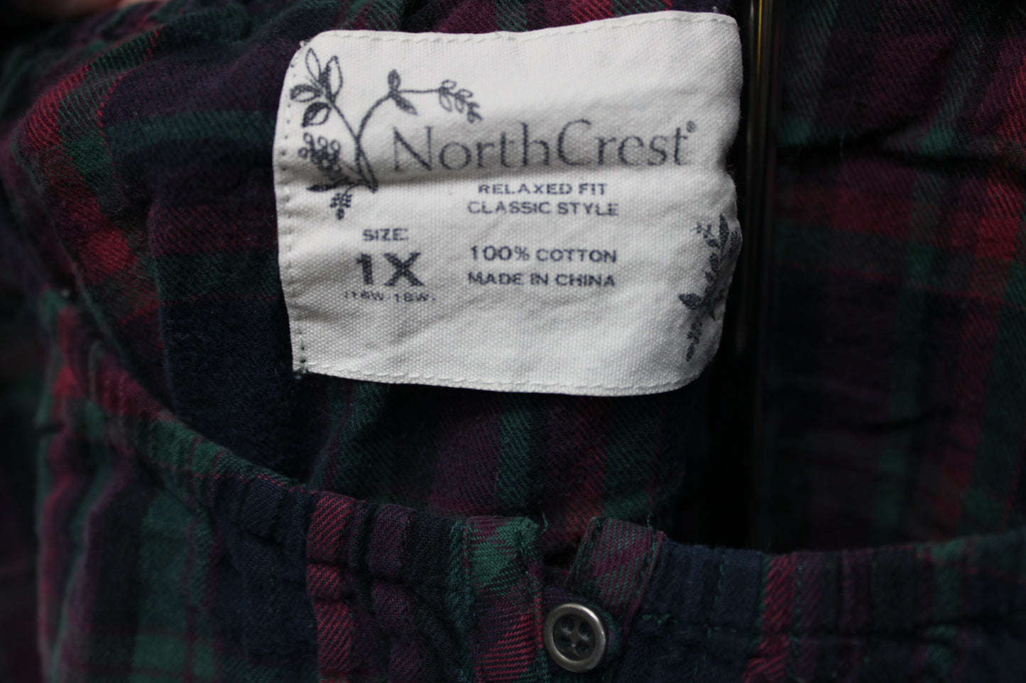 North Crest Relaxed Fit Flannel Blouse, Women’s XL