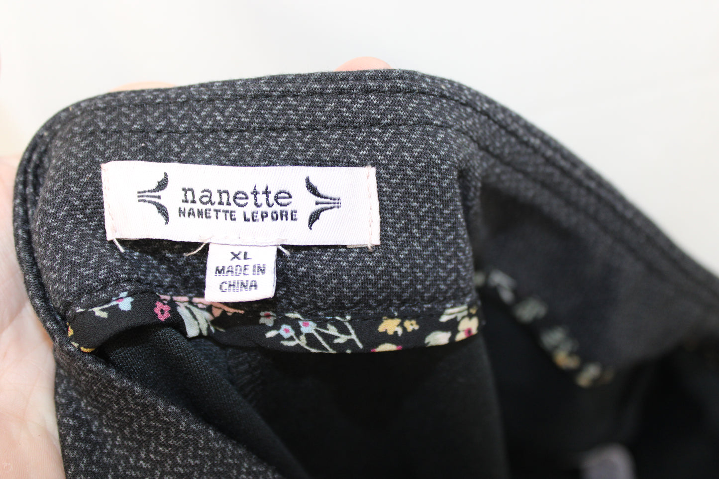 Nanette Lepore Flare Slacks, Gray/Black, Women’s XL