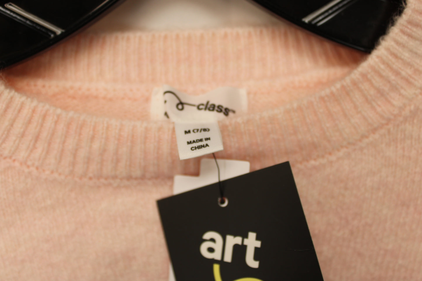 Art Class Long Sleeve Dog Sweater, Pink, Girls M