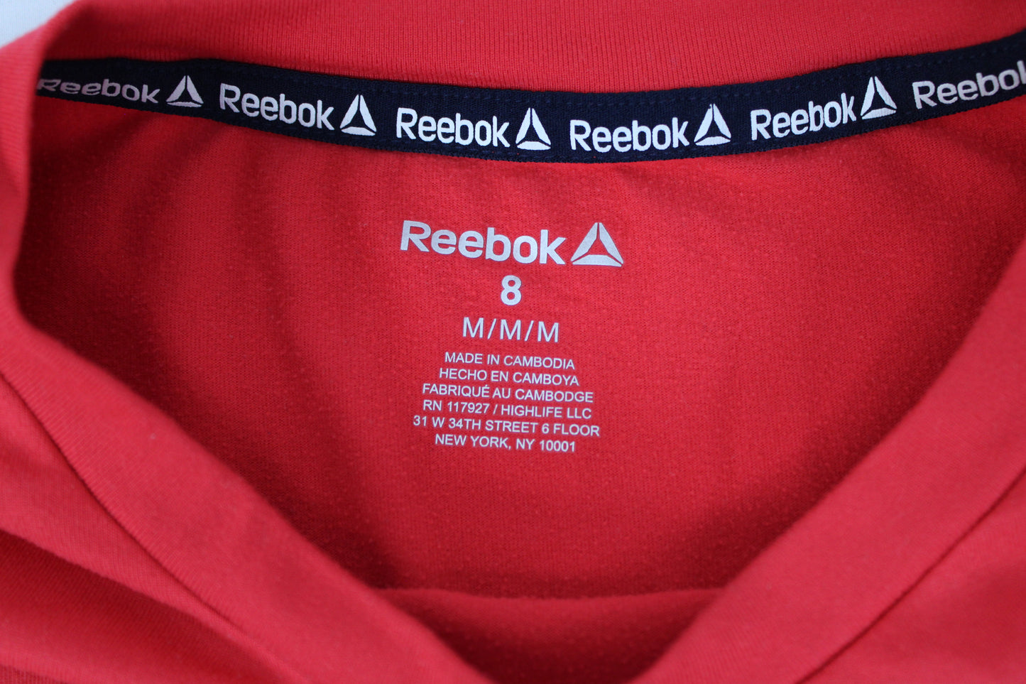 Reebok Short Sleeve Wicking Shirt, Red, Boys 8