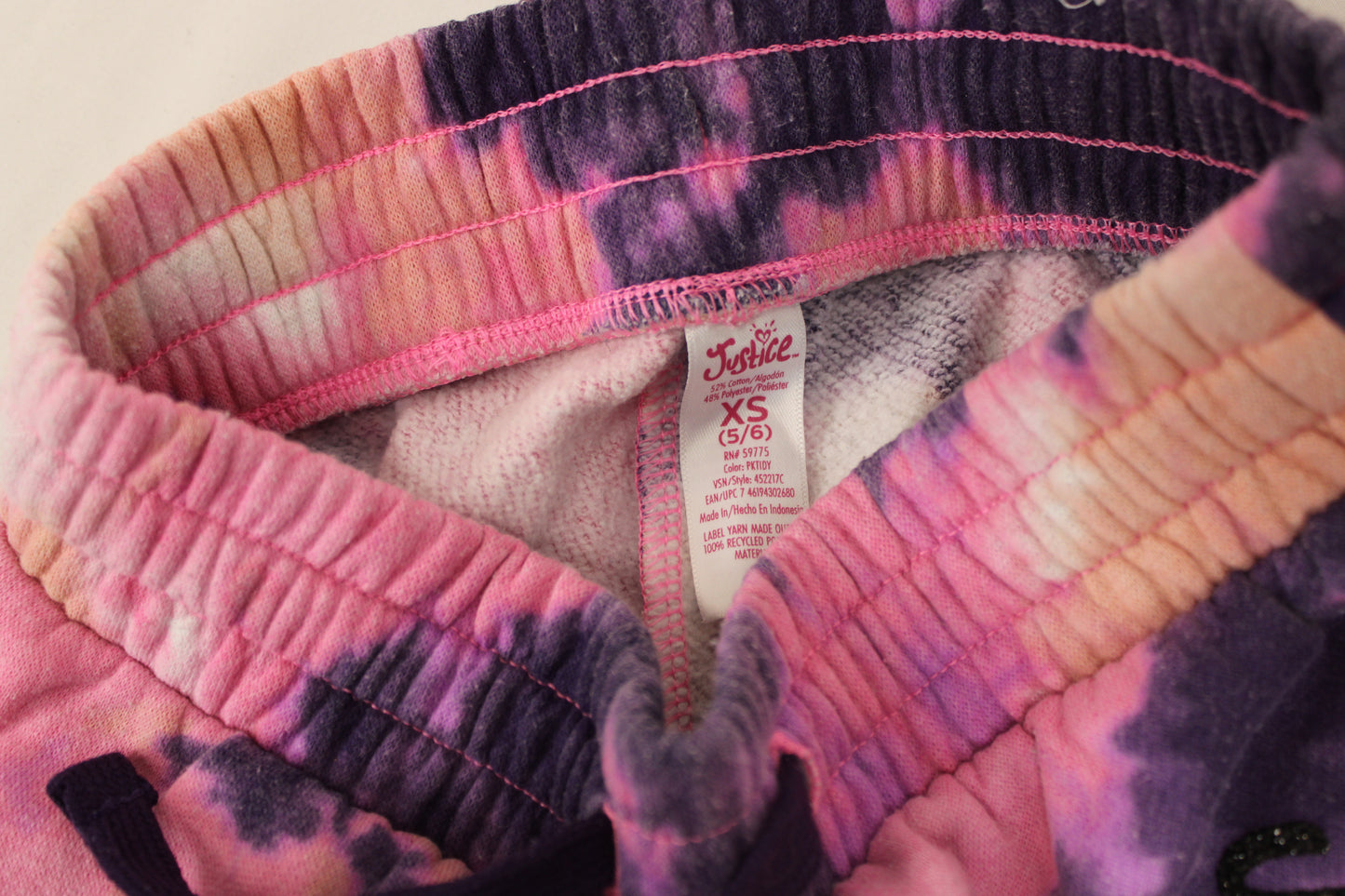 Justice Tie Dye Sweatpants, Multicolr, Girls XS