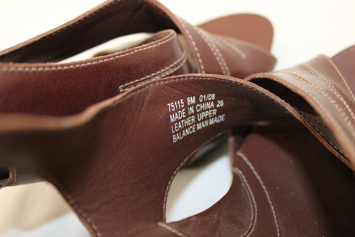 Clarks Artisan Collection Open Toe Heels, Brown, Women’s 8