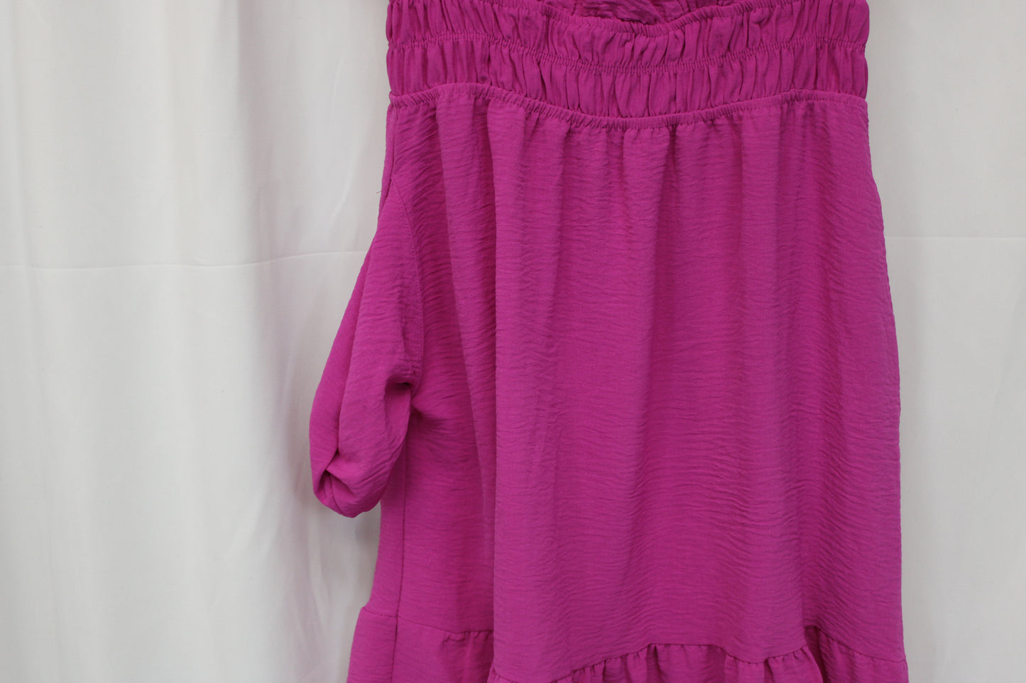 Monteau Short Sleeve Dress with Pockets, Pink, Women’s M
