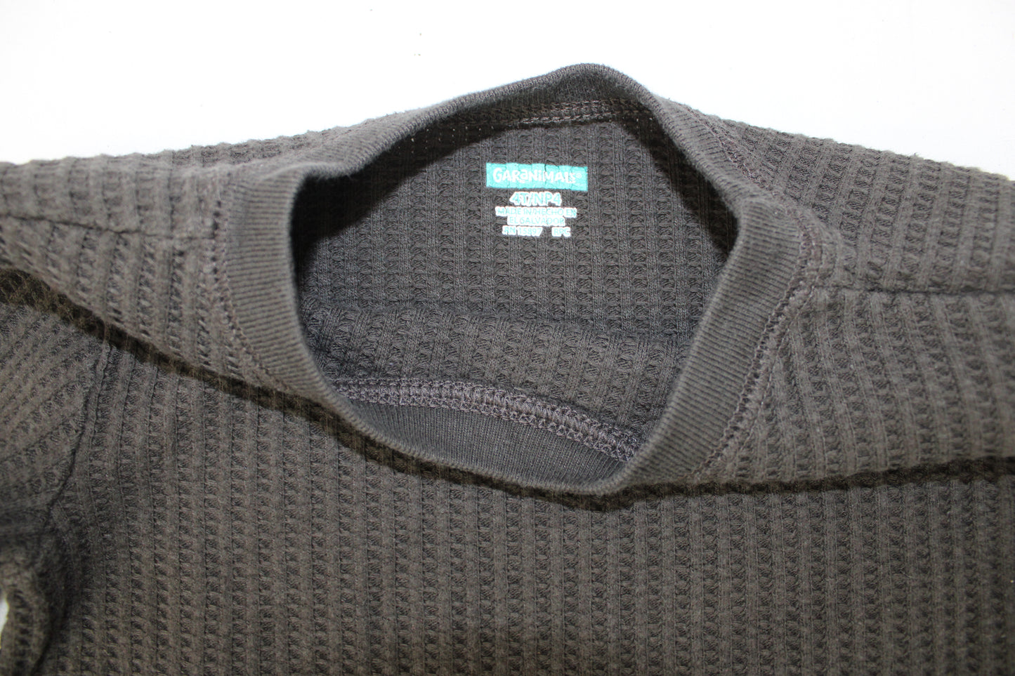 Garanimals Ribbed Long Sleeve T-Shirt, Gray, Youth 4T
