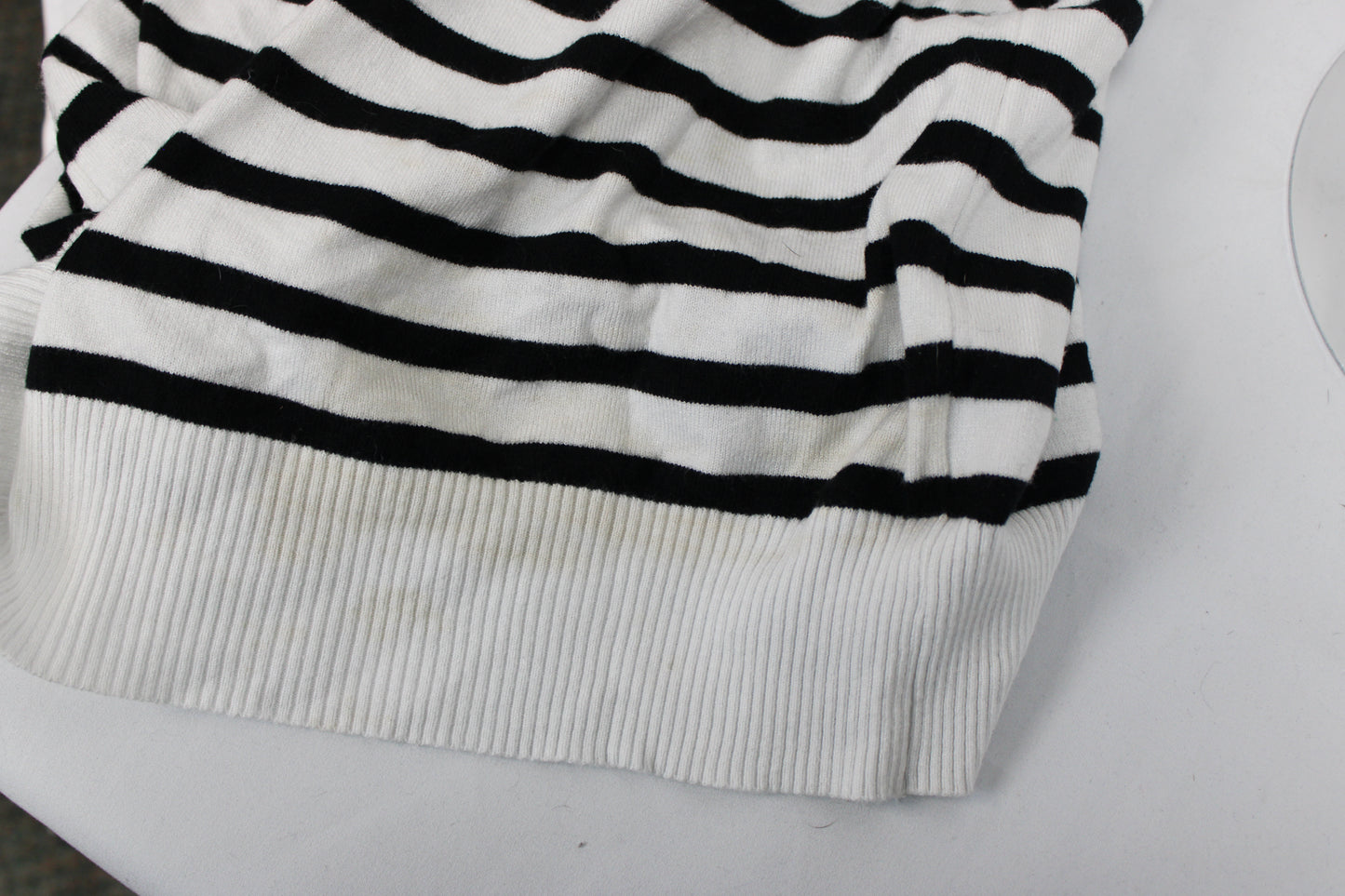 Cielo Stripped Knit Short Sleeve Top, Women’s L