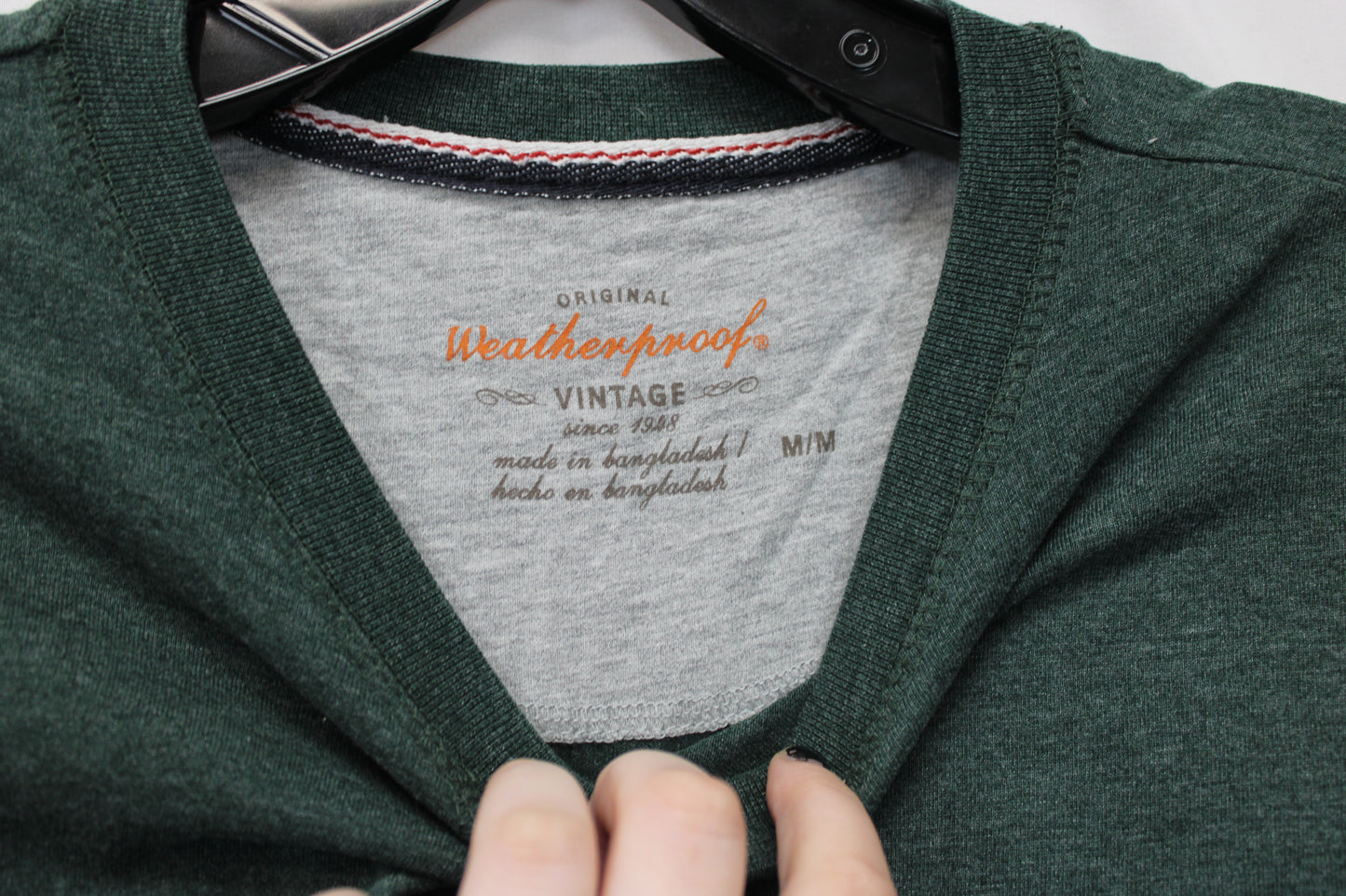 Weatherproof Vintage Long Sleeve T-Shirt, Green, Men’s M