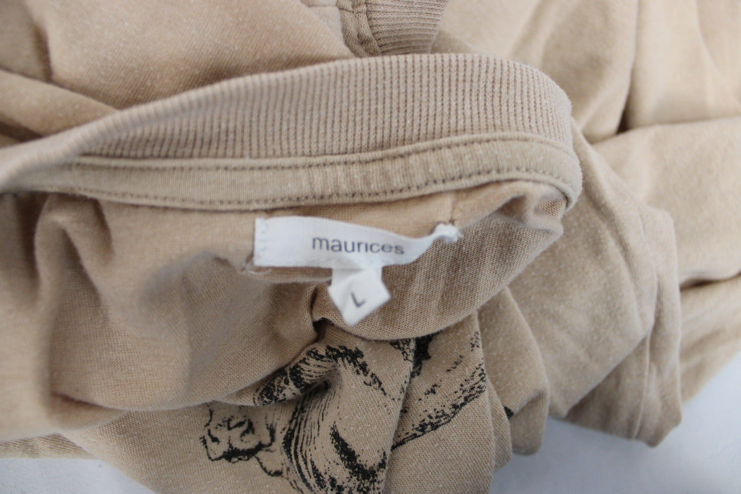 Maurices Not in the Moooood T-Shirt, Beige, Women’s L