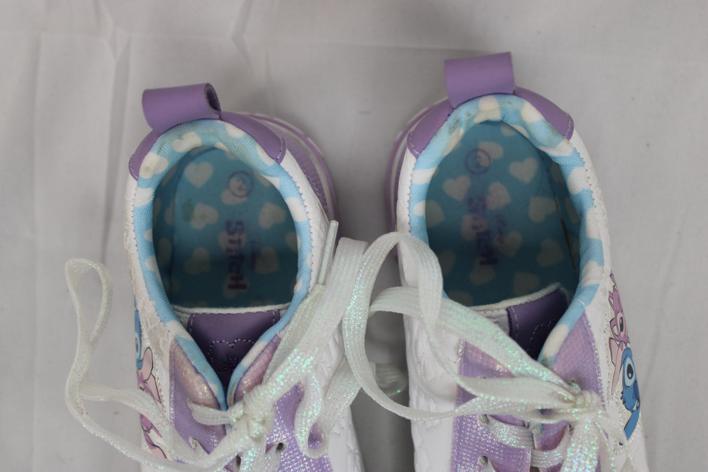 Disney Angel Stitch Sneakers, Purple/White, Youth 2