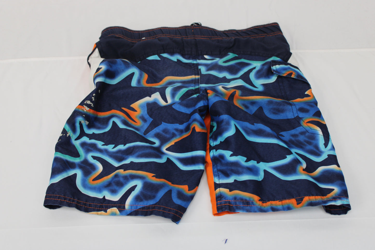 Zero X Posur Shark Board Shorts, Orange/Blue, Boys M 5-6