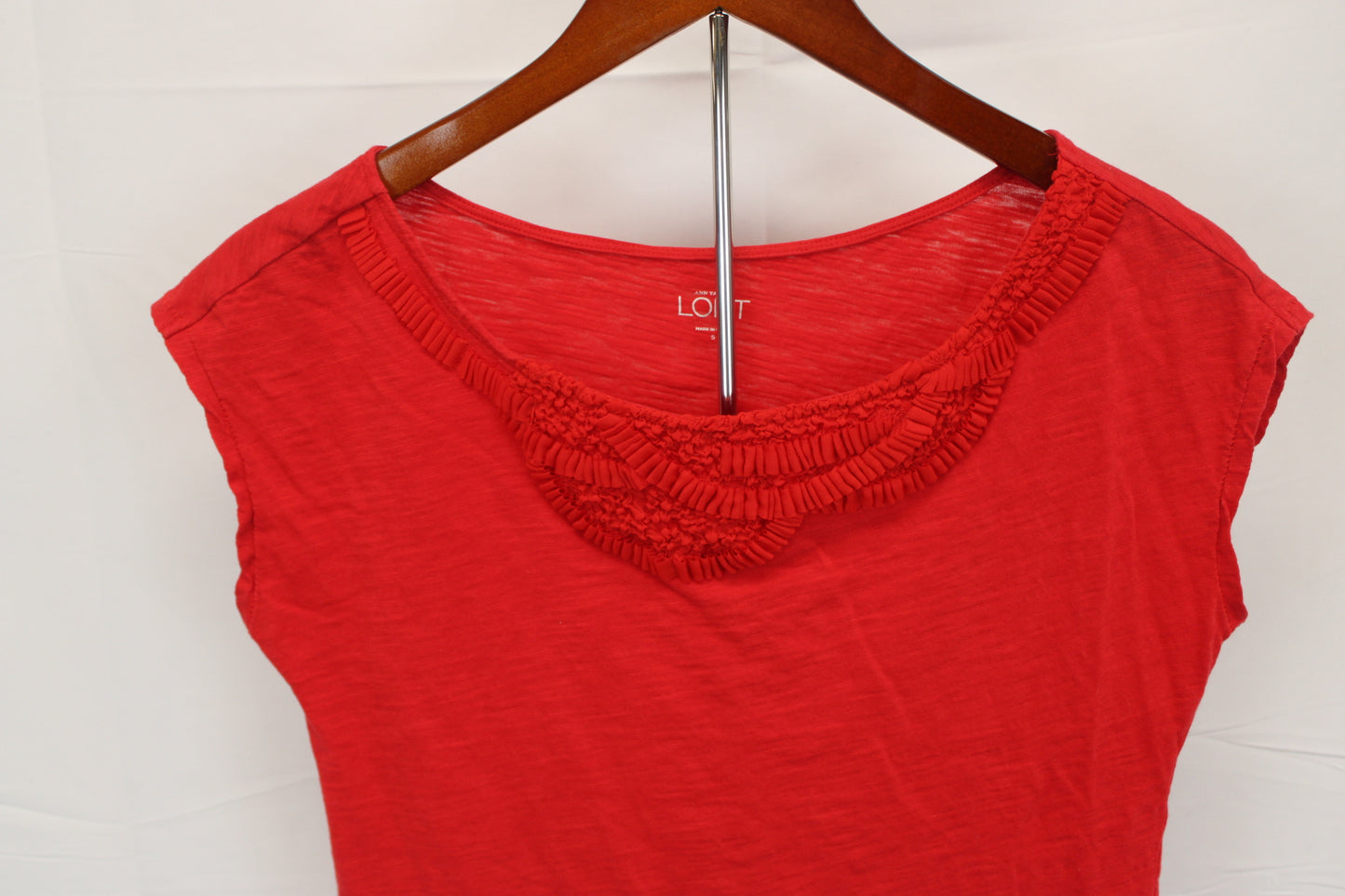 Ann Taylor Loft sleeveless cotton top, red, Women's S
