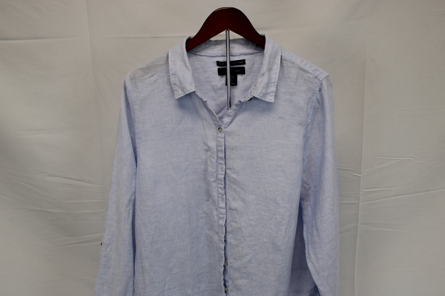 Tahari extra long linen button down blouse, Women's XL